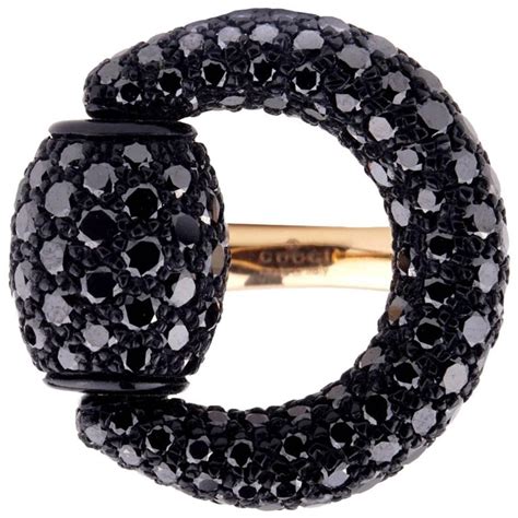 gucci women gold ring|Gucci black diamond ring.